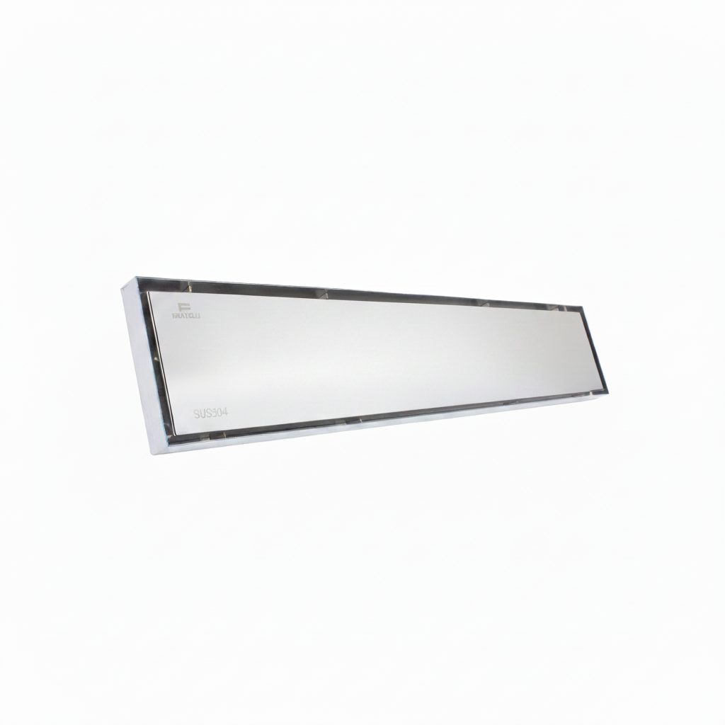 SUMIDERO REVERSIBLE 40" INOX 304 ACABADO ESPEJO (100 CM x 10 CM) -FRATELLI